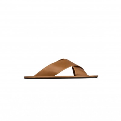 YSL CARLYLE SLIDES IN SMOOTH LEATHER 825283AADF02526